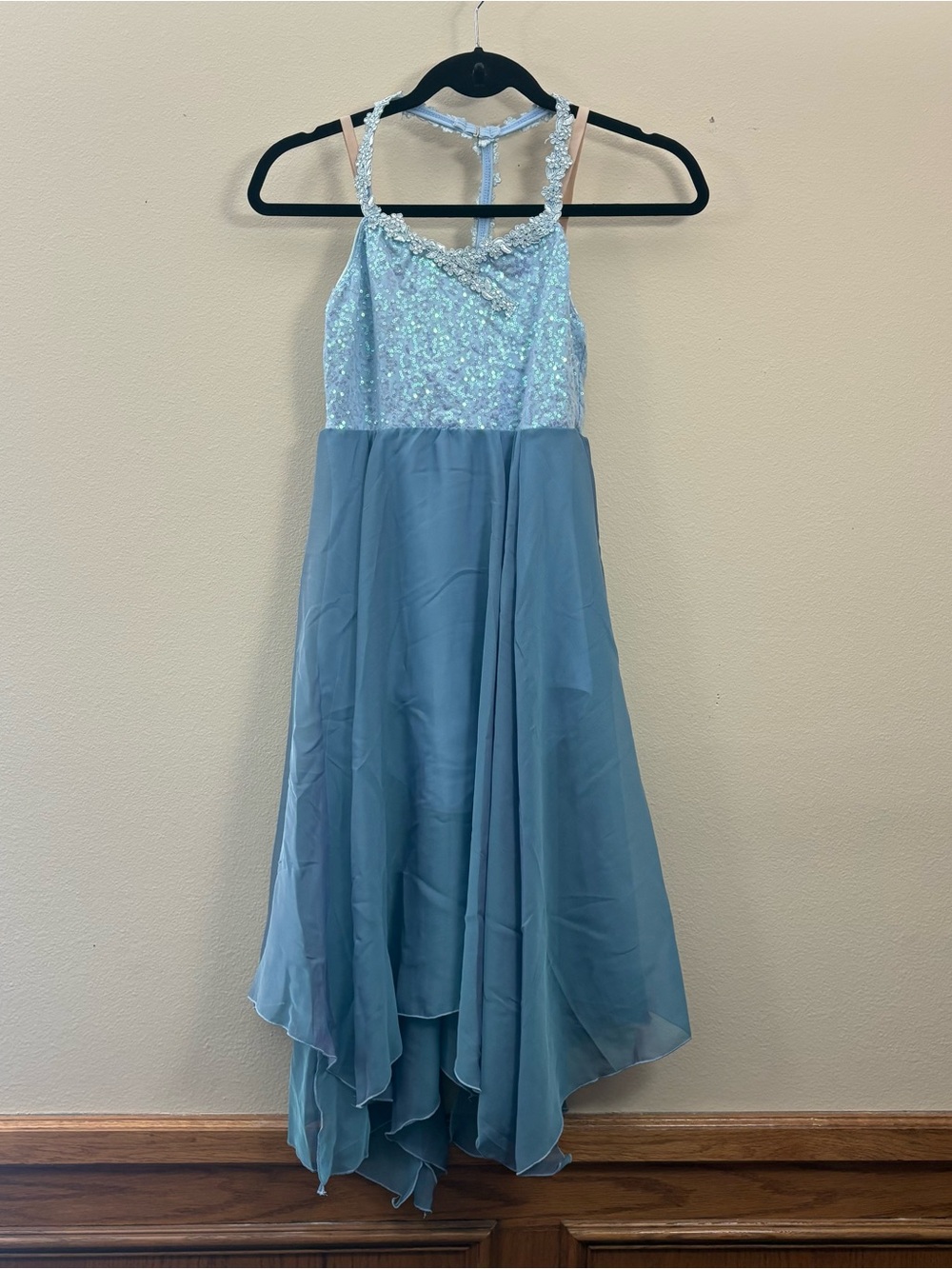 light blue Revolution "Into The Unknown" ballet recital costume SA leotard dance